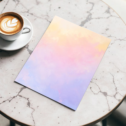 Apricot Reverie, orange, pink, purple abstract wall art displayed in a styled interior, gallery view 5