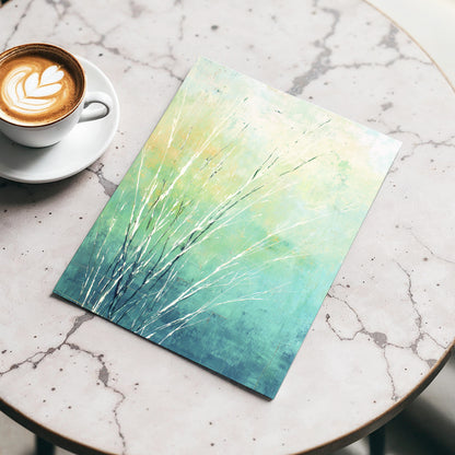 Aqua Meadow Lines – wall art displayed in a styled interior, gallery view 3