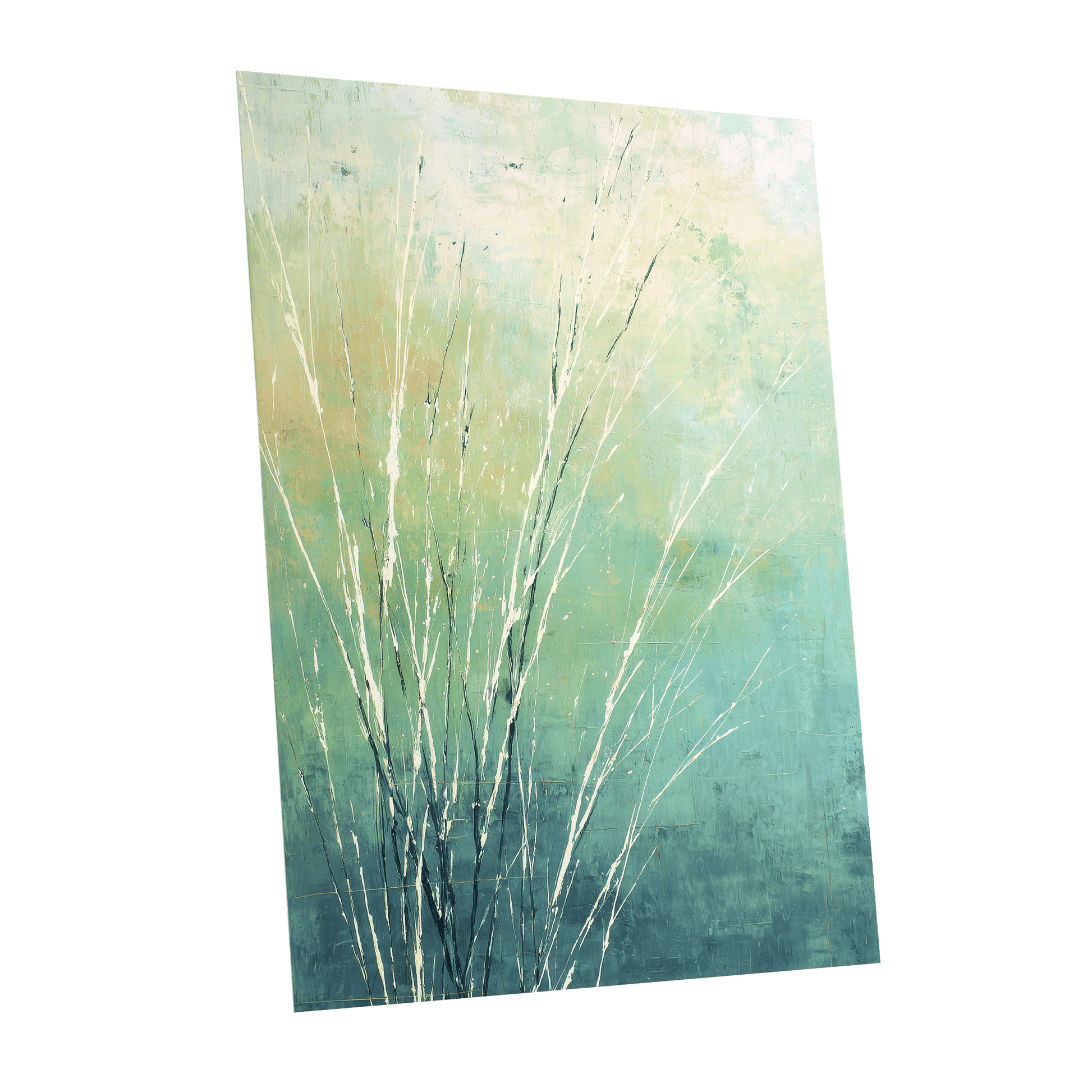 Aqua Meadow Lines – unframed poster option