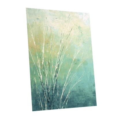 Aqua Meadow Lines – unframed poster option