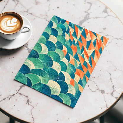 Arc & Ember, blue, green, beige abstract wall art displayed in a styled interior, gallery view 5