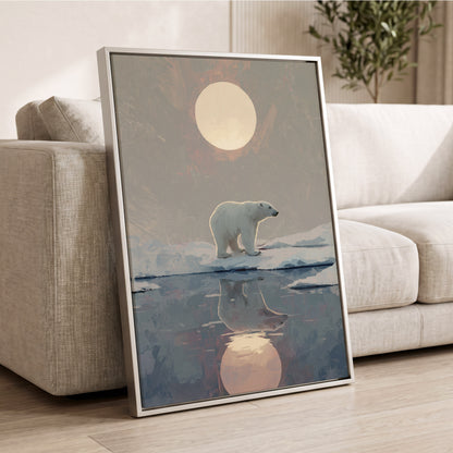 Arctic Moon Reflection – wall art displayed in a styled interior, gallery view 2