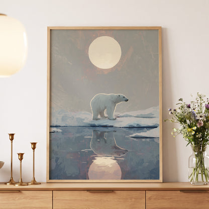 Arctic Moon Reflection – wall art displayed in a styled interior, gallery view 5
