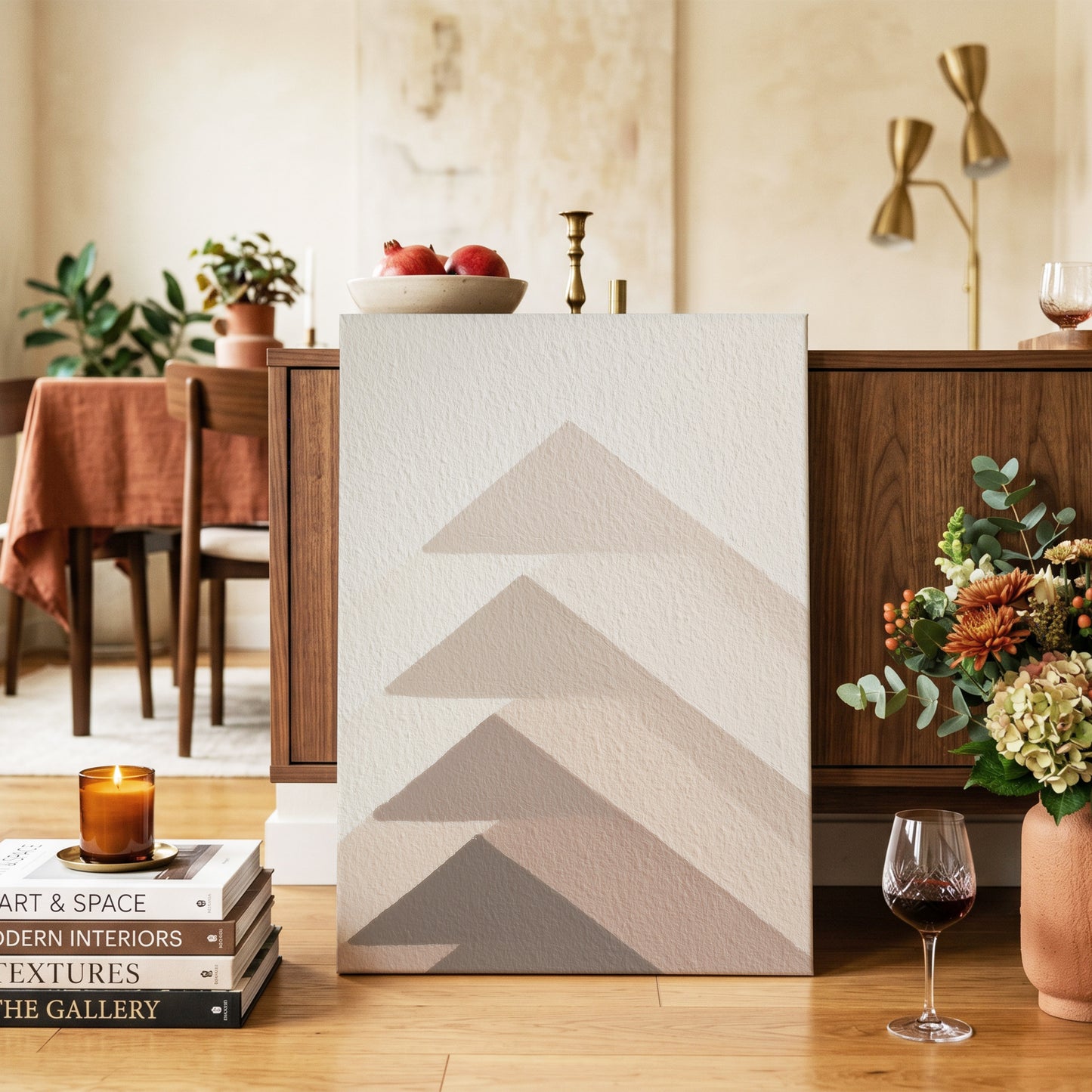Ascending Earth – canvas wall art in a styled interior, gallery view 2