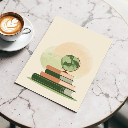 Atlas After Hours, green, beige, brown minimalist wall art displayed in a styled interior, gallery view 3