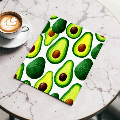 Avocado Parade, green, yellow, brown nature wall art displayed in a styled interior, gallery view 3