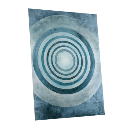 Azure Ringfield, blue, white, gray abstract wall art shown as a unframed poster wall art print