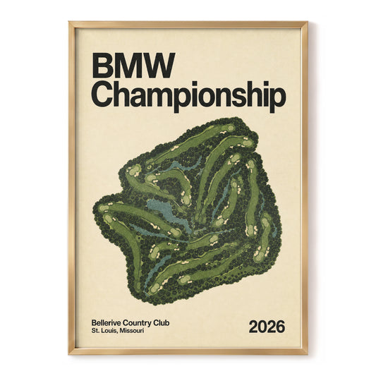 Bellerive Championship, green, beige, black nature wall art, front artwork view