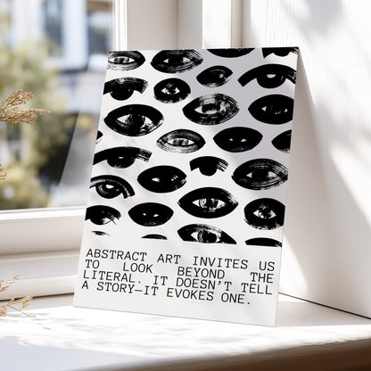 Beyond the Literal, black, white abstract wall art displayed in a styled interior, gallery view 6