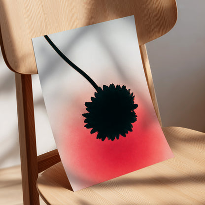 Bloom in Blush, black, pink, red floral wall art displayed in a styled interior, gallery view 5