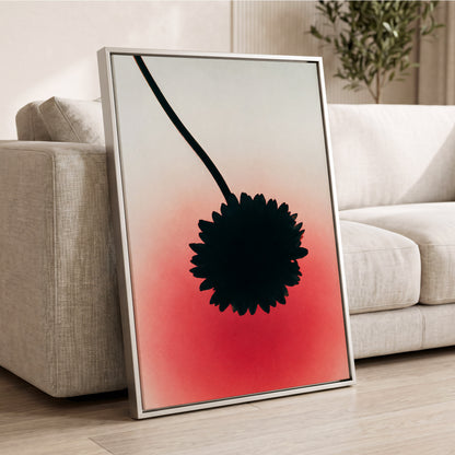 Bloom in Blush, black, pink, red floral wall art displayed in a styled interior, gallery view 8