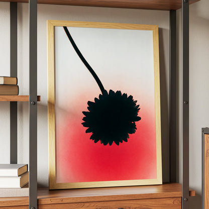 Bloom in Blush, black, pink, red floral wall art displayed in a styled interior, gallery view 9