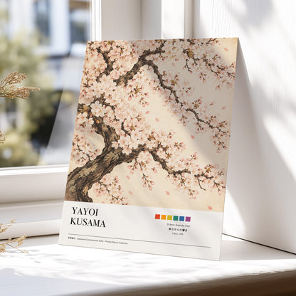 Blossom Reverie, pink, beige, brown floral wall art displayed in a styled interior, gallery view 5