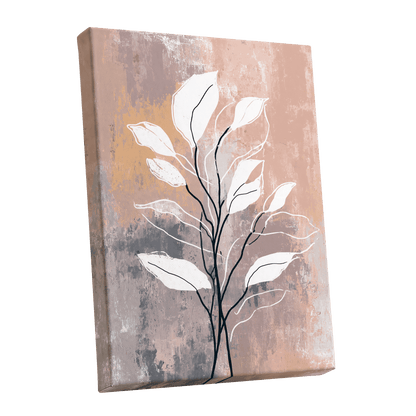 Blush Branch Silhouette – stretched canvas option