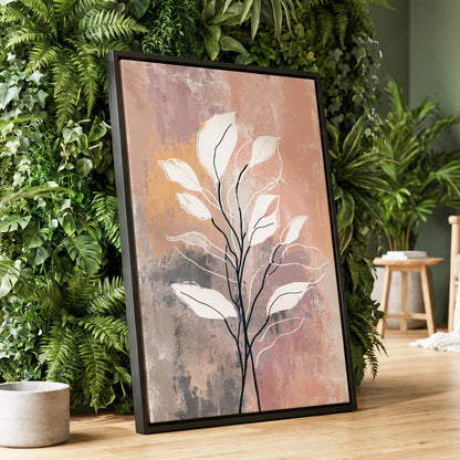 Blush Branch Silhouette – wall art displayed in a styled interior, gallery view 1