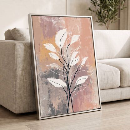 Blush Branch Silhouette – wall art displayed in a styled interior, gallery view 2