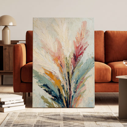 Blush Canopy – canvas wall art in a styled interior, gallery view 1