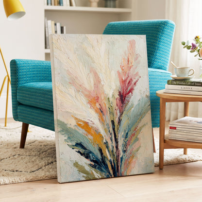 Blush Canopy – canvas wall art in a styled interior, gallery view 2