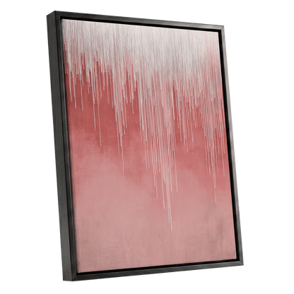 Blush Threadfall – black framed canvas option