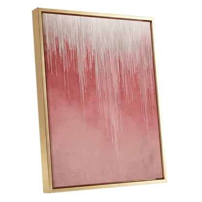 Blush Threadfall – gold framed canvas option