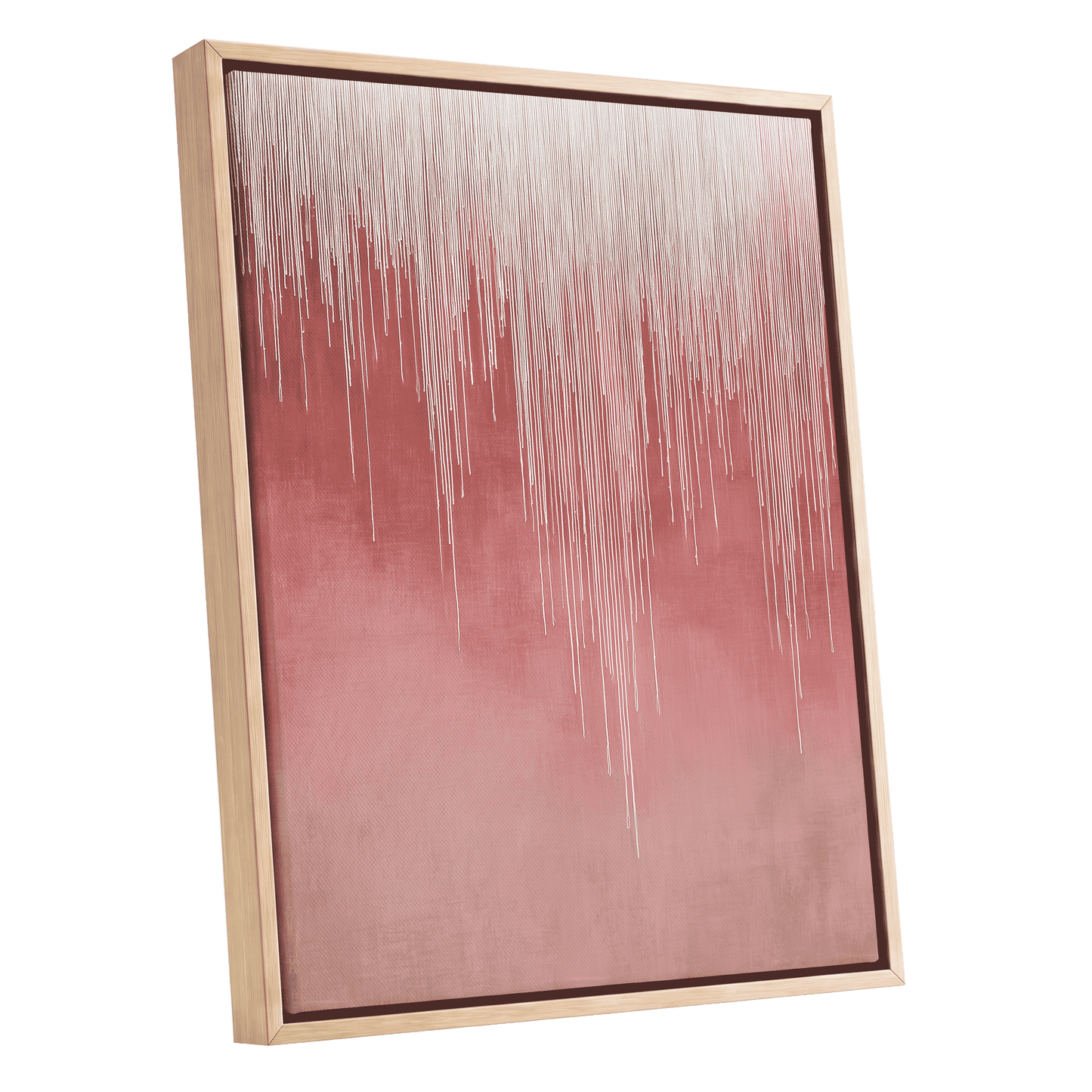 Blush Threadfall – oak framed canvas option