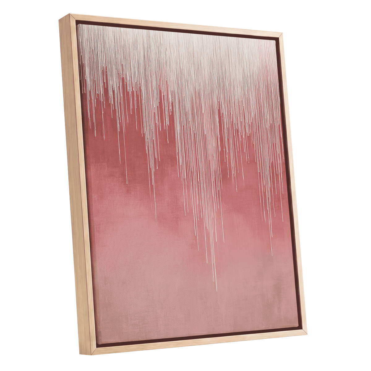 Blush Threadfall – oak framed canvas option