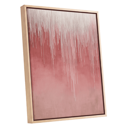 Blush Threadfall – oak framed canvas option