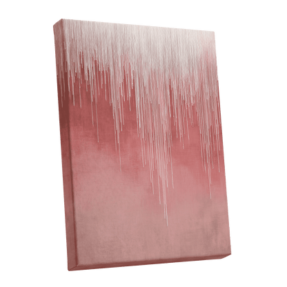 Blush Threadfall – stretched canvas option