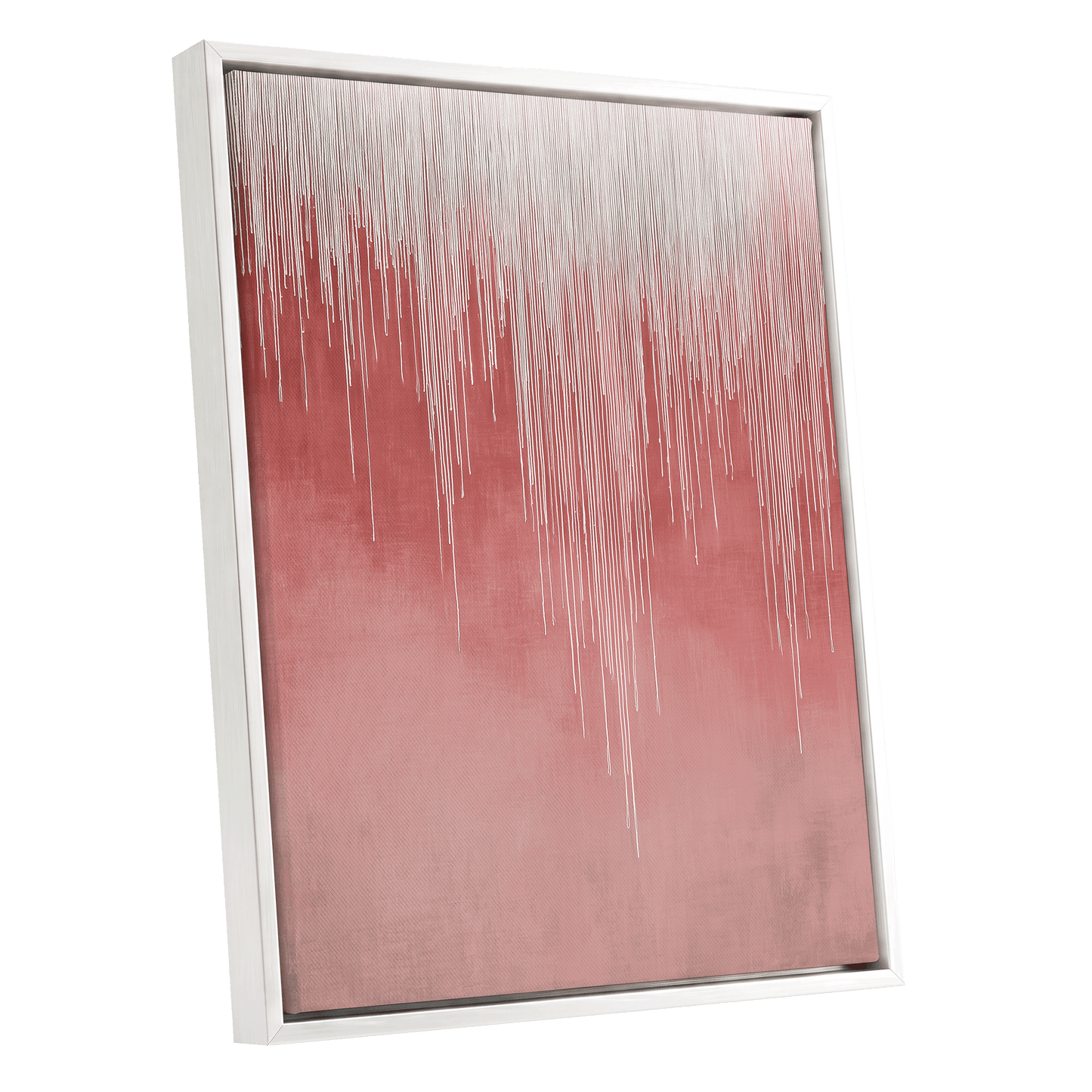 Blush Threadfall – white framed canvas option