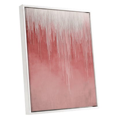 Blush Threadfall – white framed canvas option