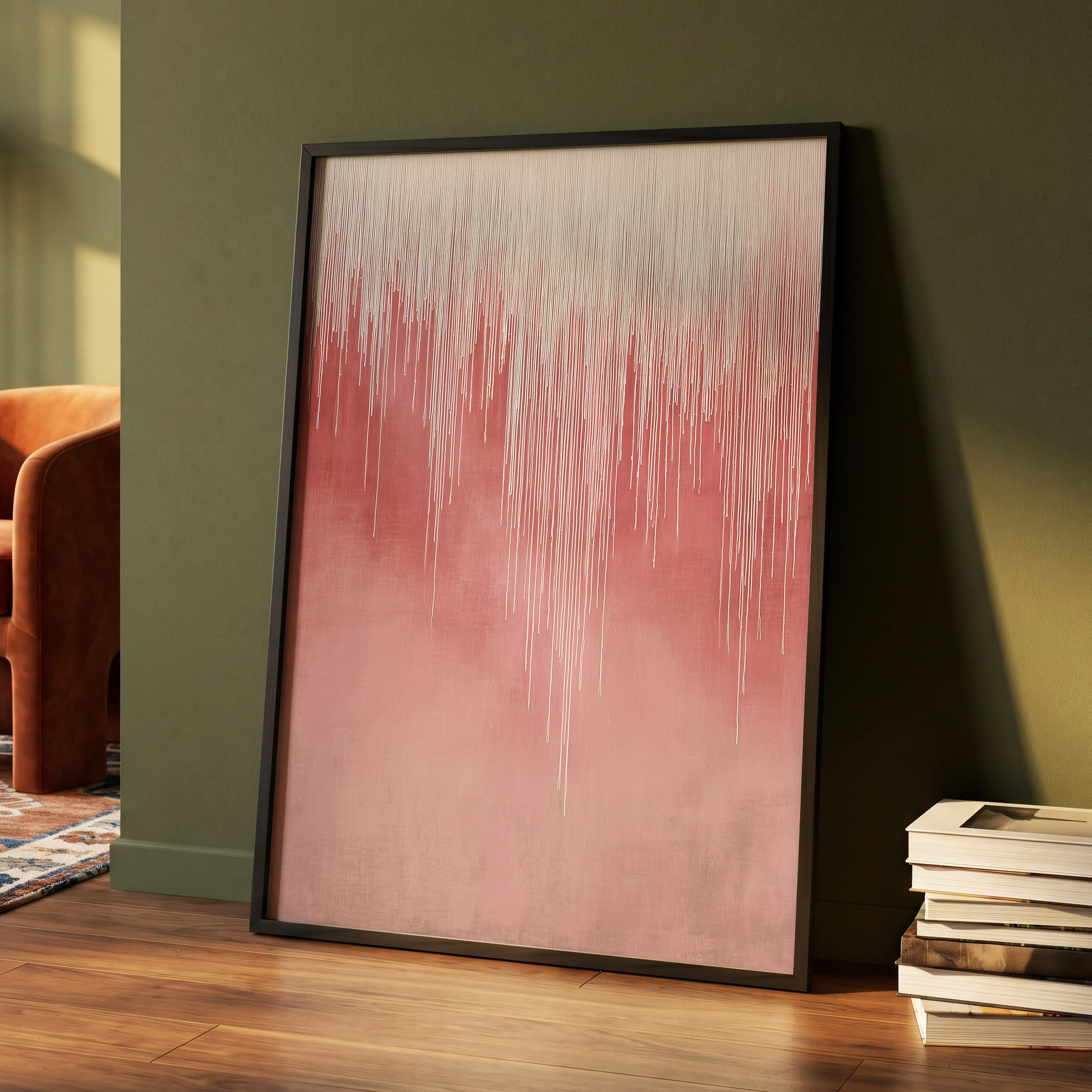 Blush Threadfall – wall art displayed in a styled interior, gallery view 4