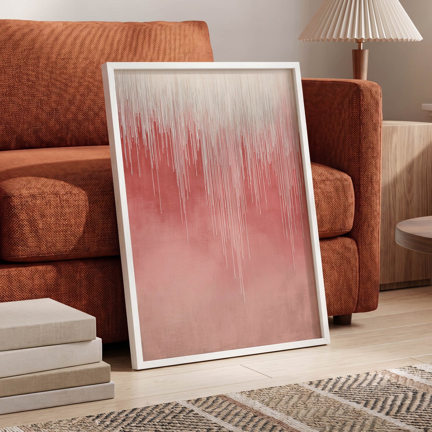 Blush Threadfall – wall art displayed in a styled interior, gallery view 6