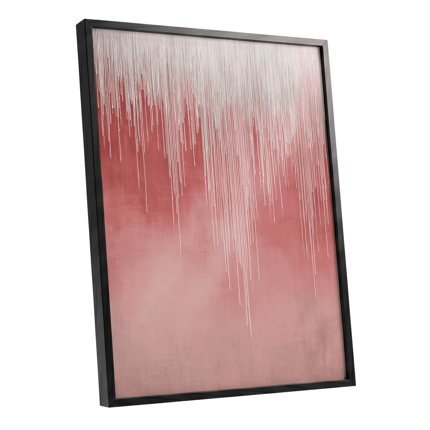 Blush Threadfall – black framed poster option