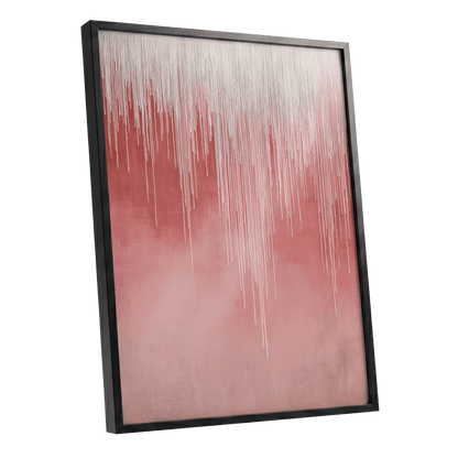 Blush Threadfall – black framed poster option