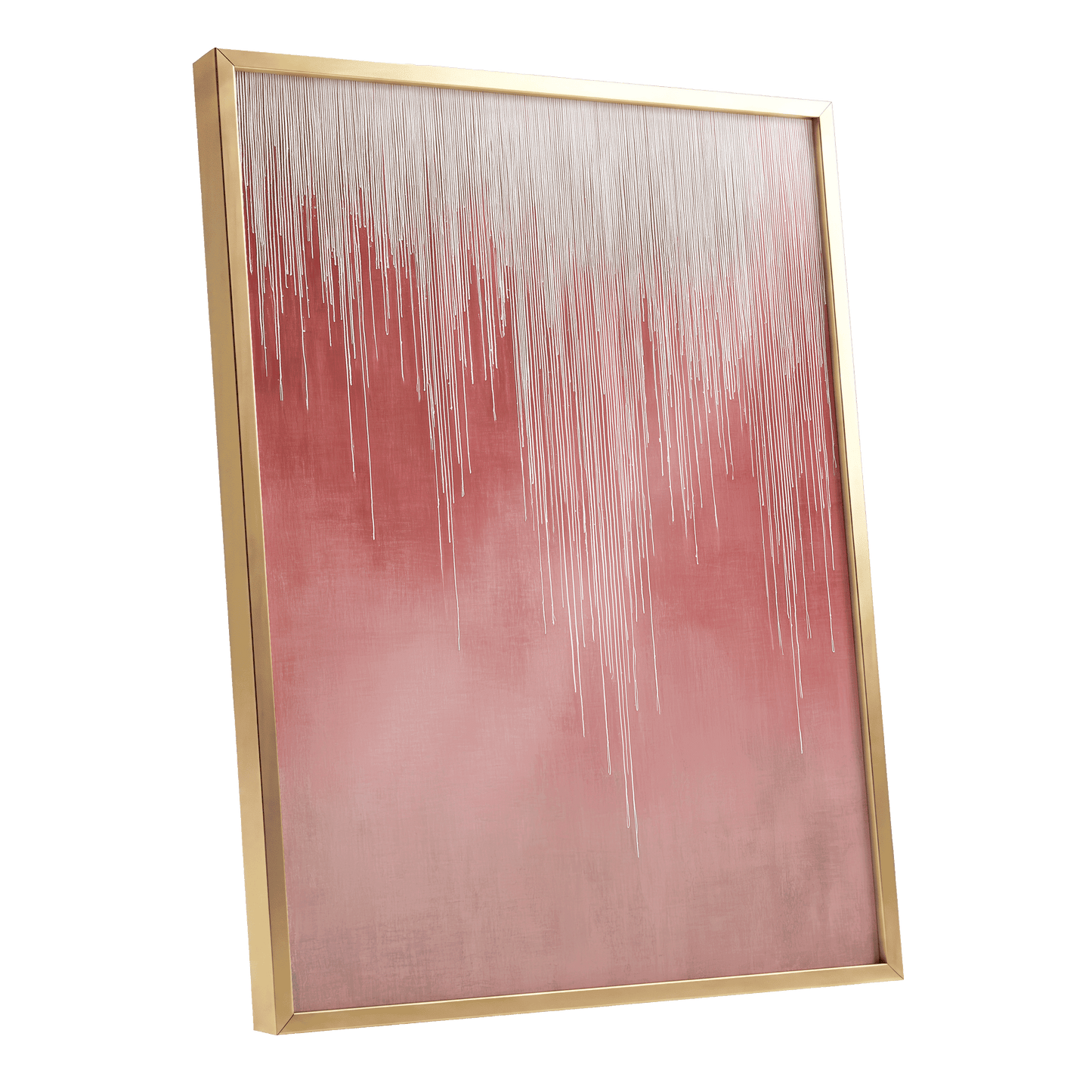 Blush Threadfall – gold framed poster option