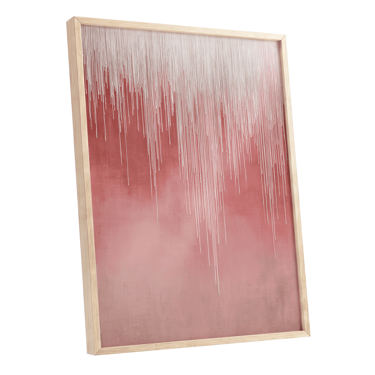 Blush Threadfall – oak framed poster option
