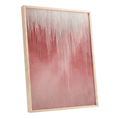 Blush Threadfall – oak framed poster option