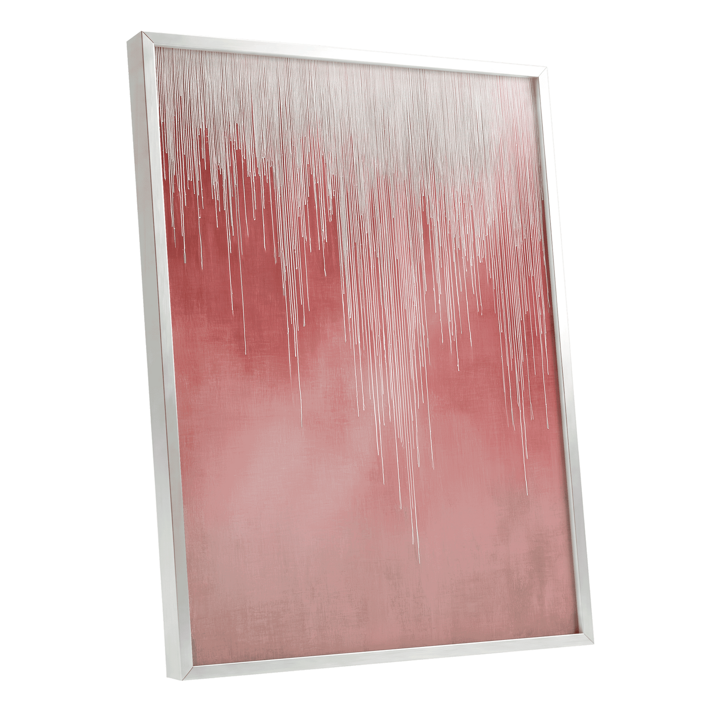 Blush Threadfall – silver framed poster option