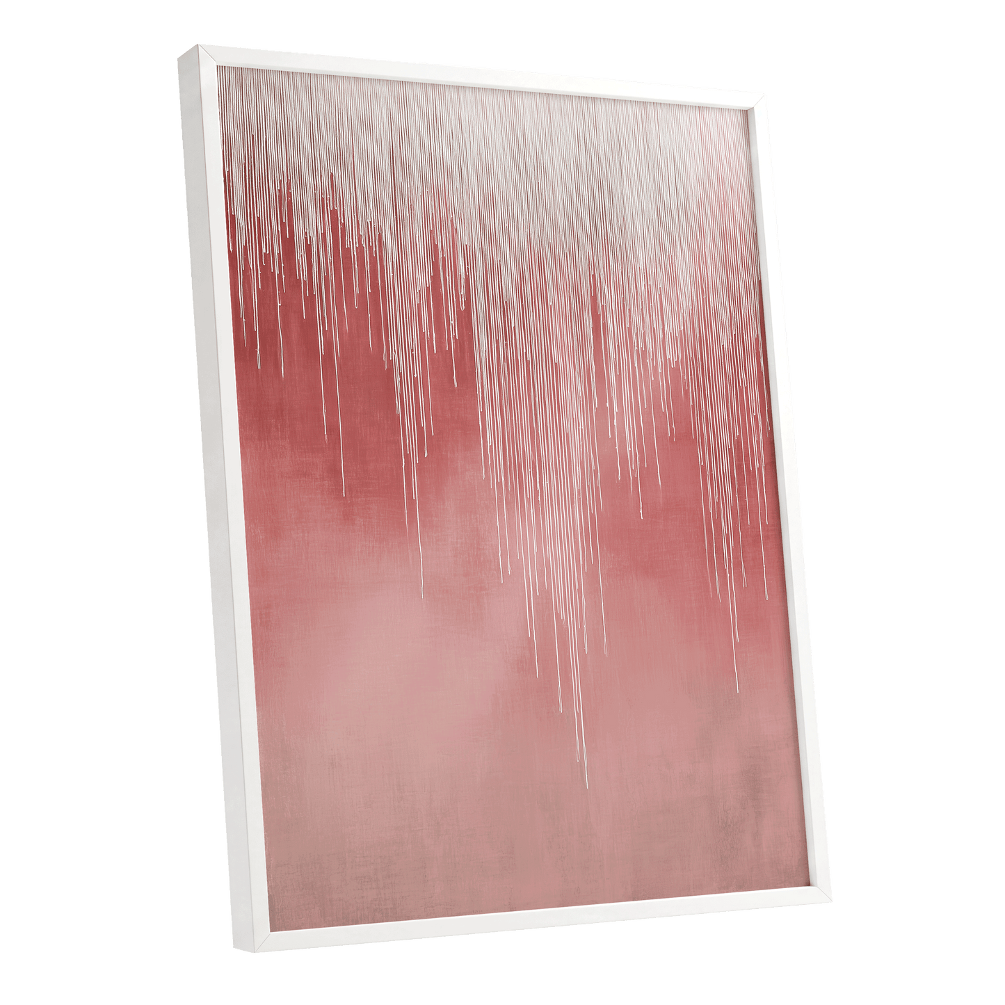 Blush Threadfall – white framed poster option