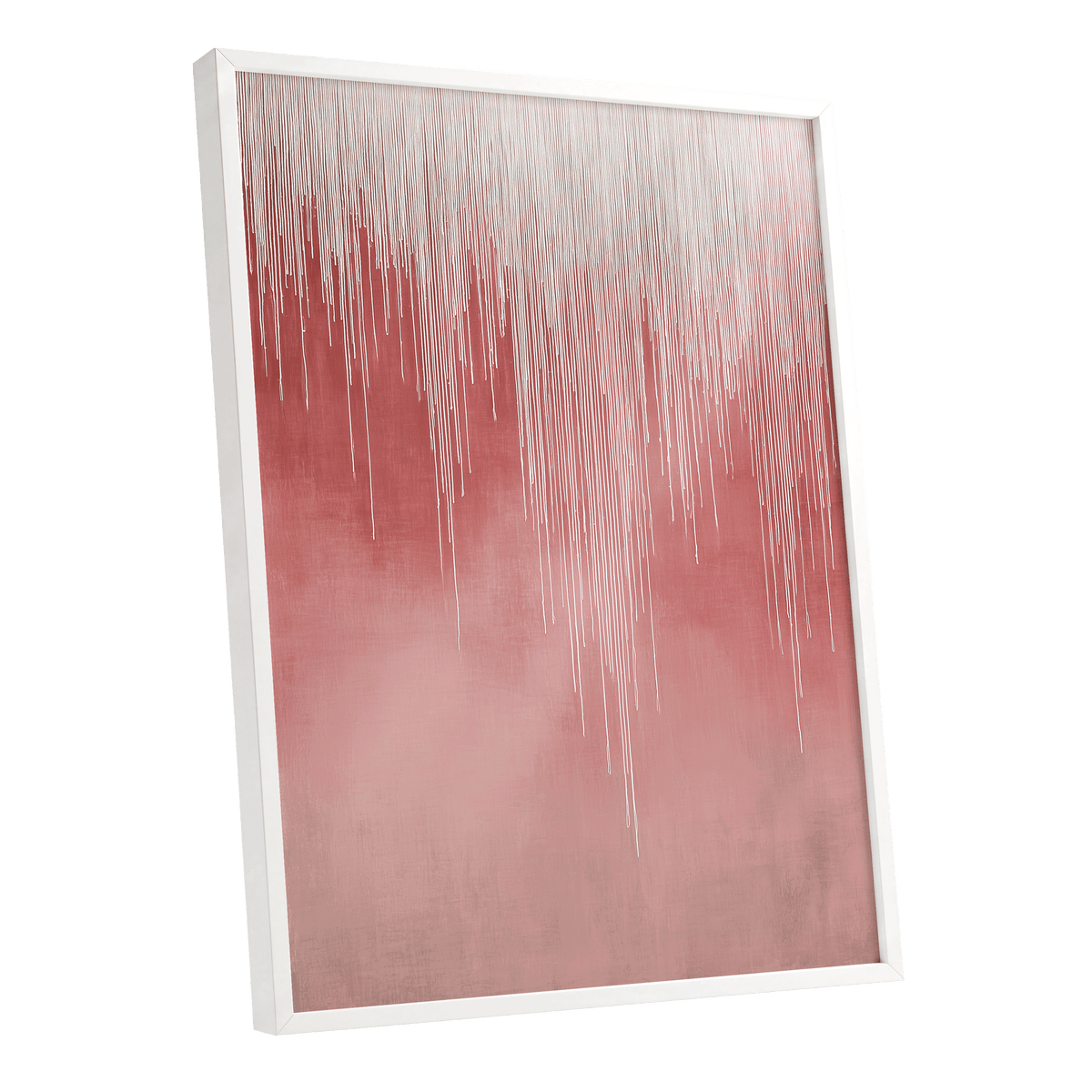 Blush Threadfall – white framed poster option