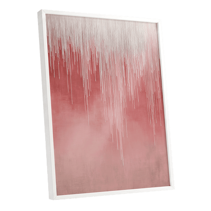 Blush Threadfall – white framed poster option