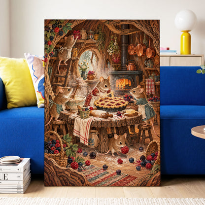 Bramble Bakehouse, brown, beige, orange nature wall art displayed in a styled interior, gallery view 7