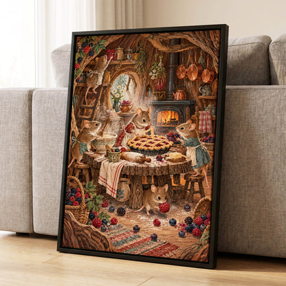 Bramble Bakehouse, brown, beige, orange nature wall art displayed in a styled interior, gallery view 8