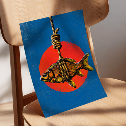 Caught in Colour, blue, red, orange nature wall art displayed in a styled interior, gallery view 5