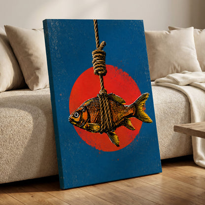 Caught in Colour, blue, red, orange nature wall art displayed in a styled interior, gallery view 7