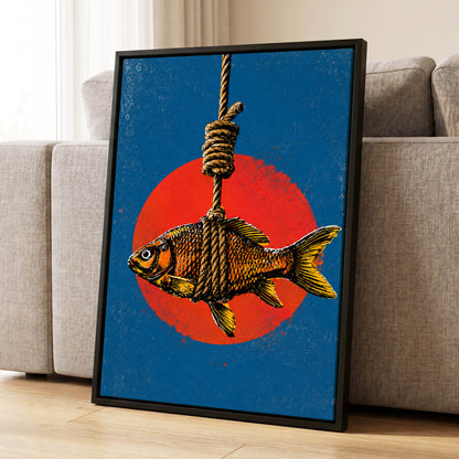 Caught in Colour, blue, red, orange nature wall art displayed in a styled interior, gallery view 8