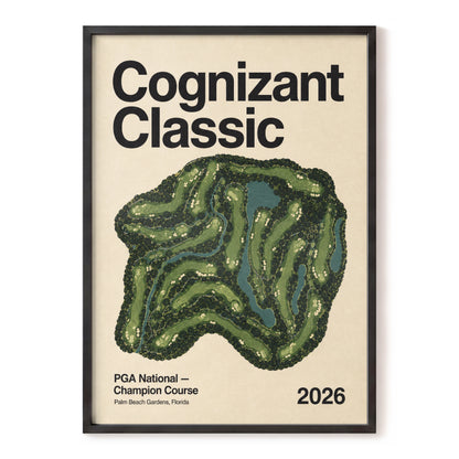 Champion Course 2026, green, beige, black nature wall art, front artwork view