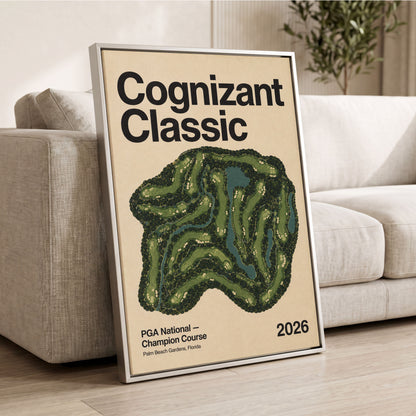 Champion Course 2026, green, beige, black nature wall art displayed in a styled interior, gallery view 2