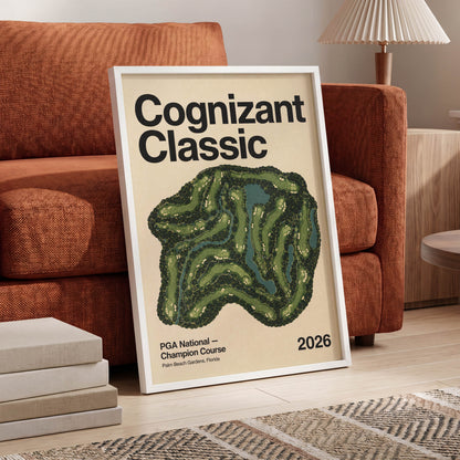 Champion Course 2026, green, beige, black nature wall art displayed in a styled interior, gallery view 6