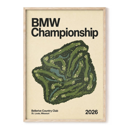 Championship Greens, green, beige, black nature wall art, front artwork view